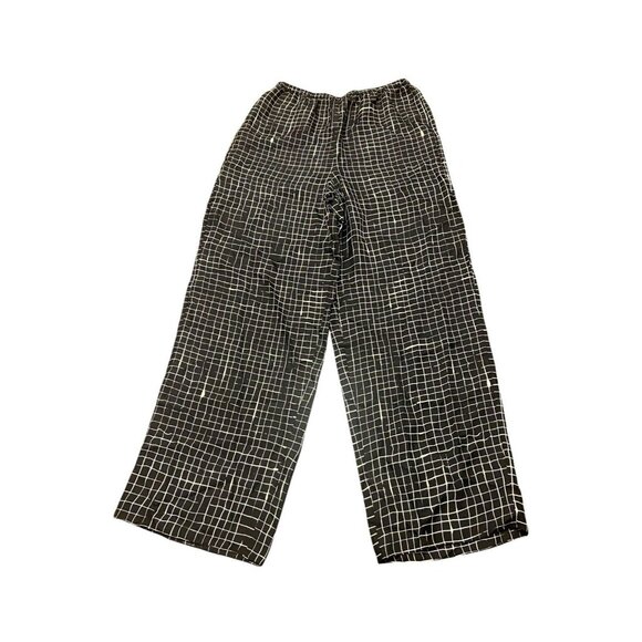 Theory‎ Black Silk Pull-On Pants Women’s Size M Pockets Relaxed Fit Wide Leg NWT - Picture 2 of 11